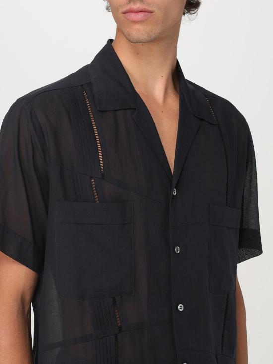 25SS 마리아노 반팔 셔츠 T28019922LU22 99 Black - MAGLIANO