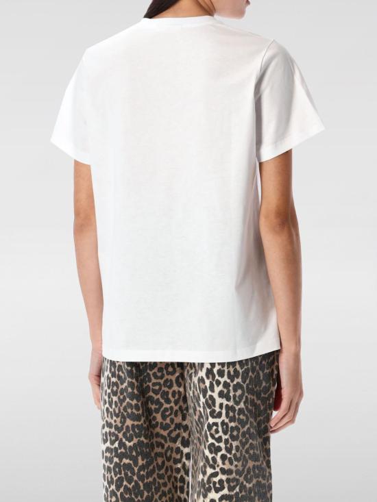 26SS 가니 베이직 저지 레오파드 릴렉스드 티셔츠 T41243575 943 Savannah - GANNI