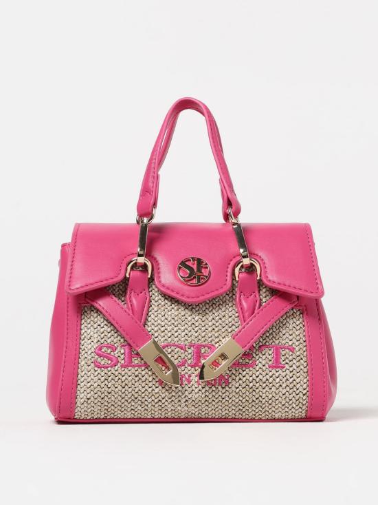 25SS 시크릿 폰 폰 토트백 QUINY STRAW XSMALL FUXIA Fuchsia