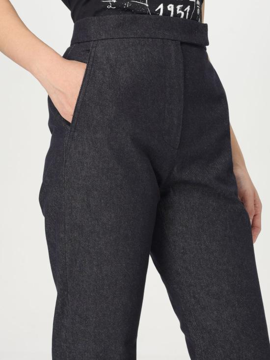 25FW 막스마라 스트레이트 팬츠 2511131013600 001 Blue - MAX MARA