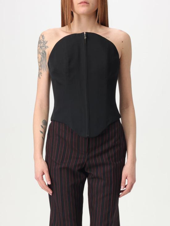 25FW 알렉산더 맥퀸 민소매 티셔츠 819107QJADA 1000 Black