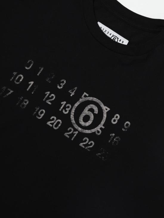  [키즈] MM6 메종마르지엘라 티셔츠 M60670MM010 M6900 Black - MM6 MAISON MARGIELA
