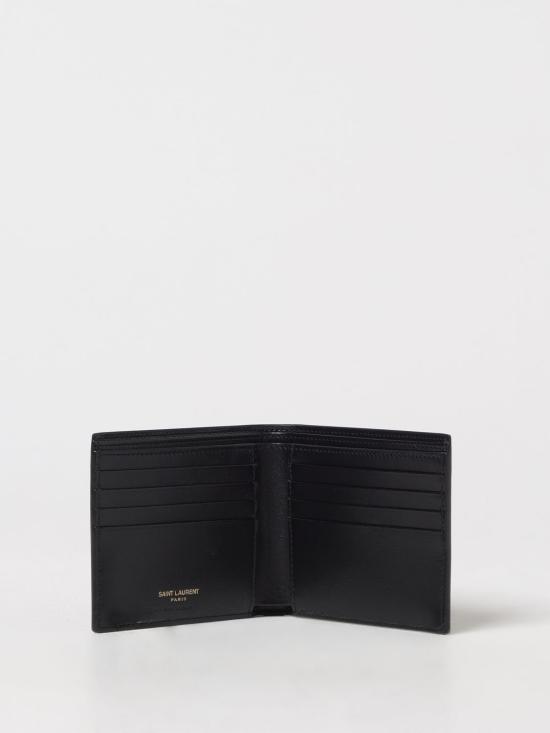 25FW 생로랑 타이니 모노그램 반지갑 60772702G0W 1000 Black - SAINT LAURENT