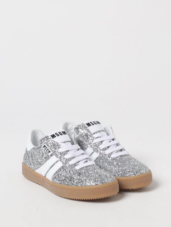 25SS [키즈] 엠에스지엠 스니커즈 79825 01 Silver - MSGM