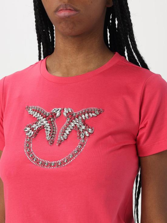  핑코 반팔 티셔츠 100535A2G7 O57 Rosso passata di pom - PINKO