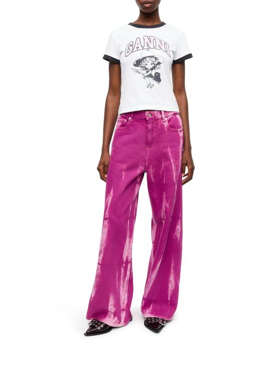 25SS 가니 반팔 티셔츠 T4156151 BRIGHT WHITE DOM - GANNI