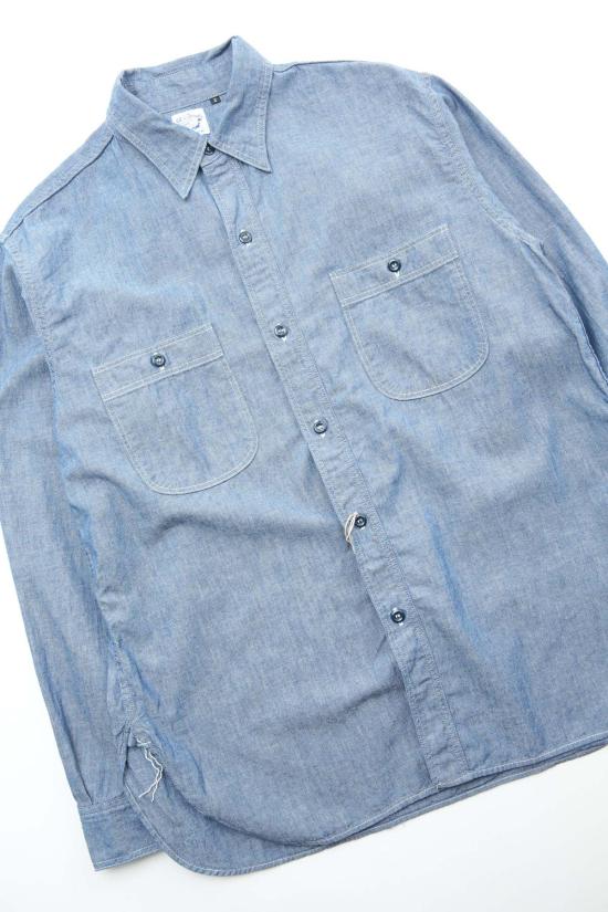 오어슬로우 반팔 셔츠 Or Slow Relax Fit Chambray 워크  Chambray - ORSLOW