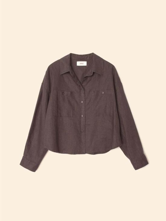  시레나 셔츠 브리탄 셔츠 블랙 쿼츠 - XIRENA