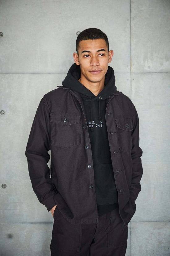  오어슬로우 데님 셔츠 Orslow U.S Army 피로  블랙 - ORSLOW