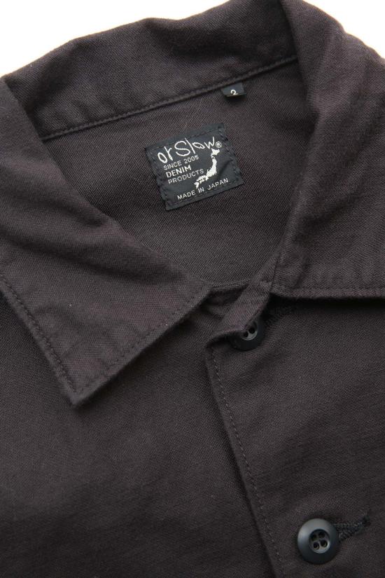  오어슬로우 데님 셔츠 Orslow U.S Army 피로  블랙 - ORSLOW