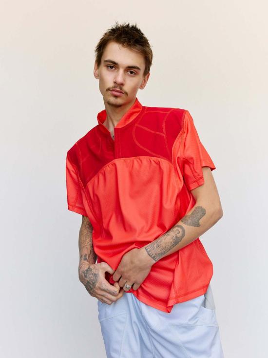  쥐알텐케이 반팔 셔츠 Gr10 K Cardinal Red Technical Jersey Combact T 셔츠 Cardinal Red