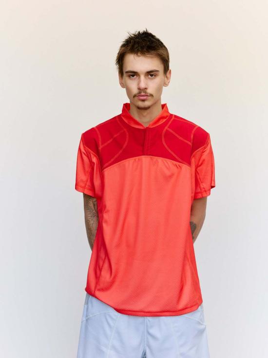  쥐알텐케이 반팔 셔츠 Gr10 K Cardinal Red Technical Jersey Combact T 셔츠 Cardinal Red - GR10K