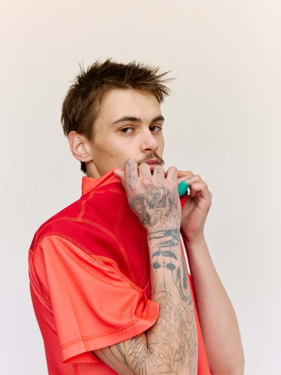  쥐알텐케이 반팔 셔츠 Gr10 K Cardinal Red Technical Jersey Combact T 셔츠 Cardinal Red - GR10K