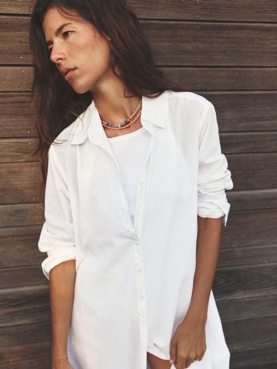  시레나 롱 원피스 보덴 드레스 화이트 - XIRENA