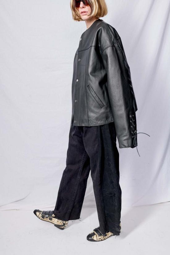  DEADWOOD 가죽 자켓 데드우드 카누 재킷 블랙 - OTHER BRANDS