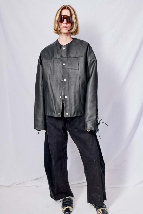  DEADWOOD 가죽 자켓 데드우드 카누 재킷 블랙 - DEADWOOD