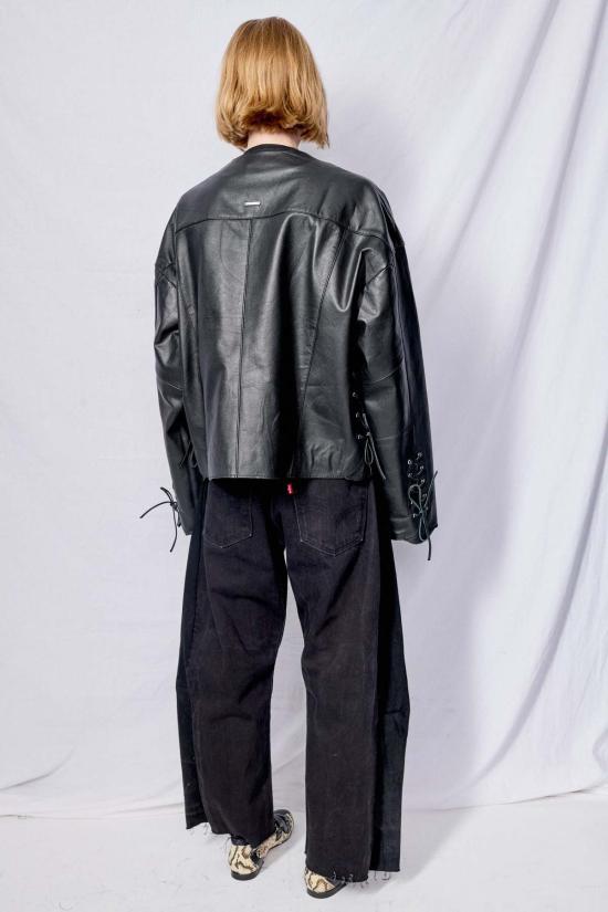  DEADWOOD 가죽 자켓 데드우드 카누 재킷 블랙 - DEADWOOD