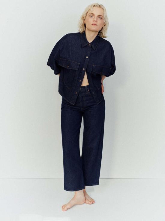  에이골디 반팔 티셔츠 아골드 타론 셔츠 다크 인디고 린스 - AGOLDE