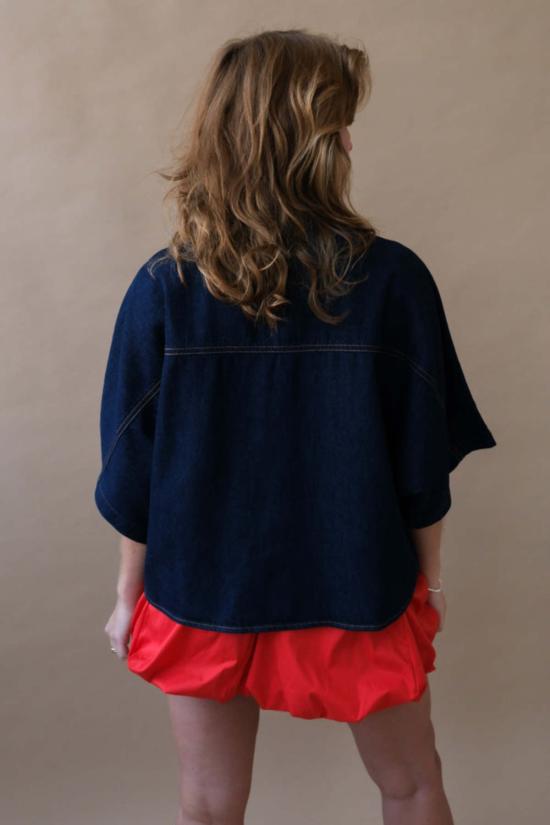  에이골디 반팔 티셔츠 아골드 타론 셔츠 다크 인디고 린스 - AGOLDE