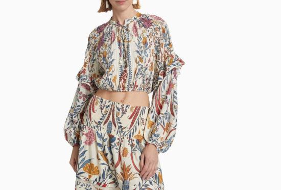  팜 리오 블라우스 롱슬리브  로맨틱 라이트니스 크림