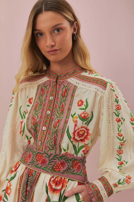  팜 리오 블라우스 아이니카 델리케이트  오프 화이트 - FARM RIO