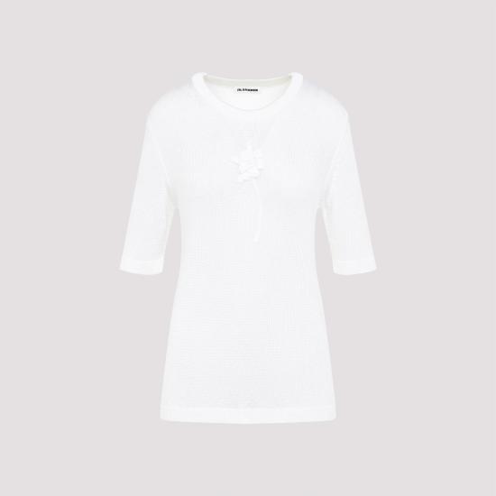 25SS 질샌더 반팔 티셔츠 J03GC0138 J18344 103 PIUMA WHITE - JIL SANDER