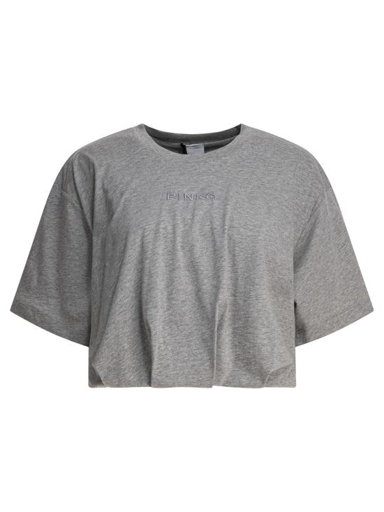 25SS 핑코 반팔 티셔츠 104257 A2F8 TORRONE I42 GRIGIO