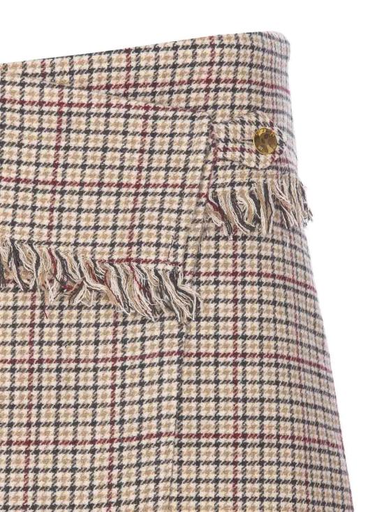  가니 숏 스커트 F9592177 Beige - GANNI