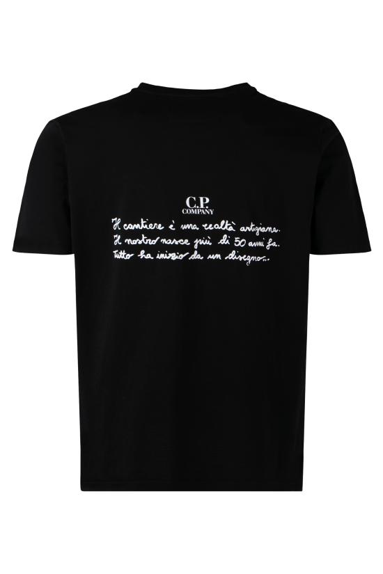 25SS 씨피 컴퍼니 반팔 티셔츠 18CMTS319A005431G999 BLACK DOM - C.P. COMPANY