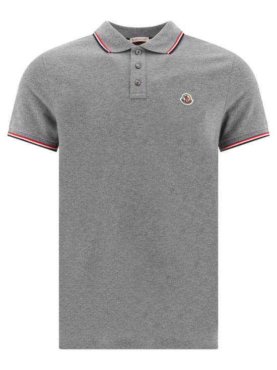  몽클레어 트리밍 코튼 피케 폴로 셔츠  8A7030084556984 GRAY DOM
