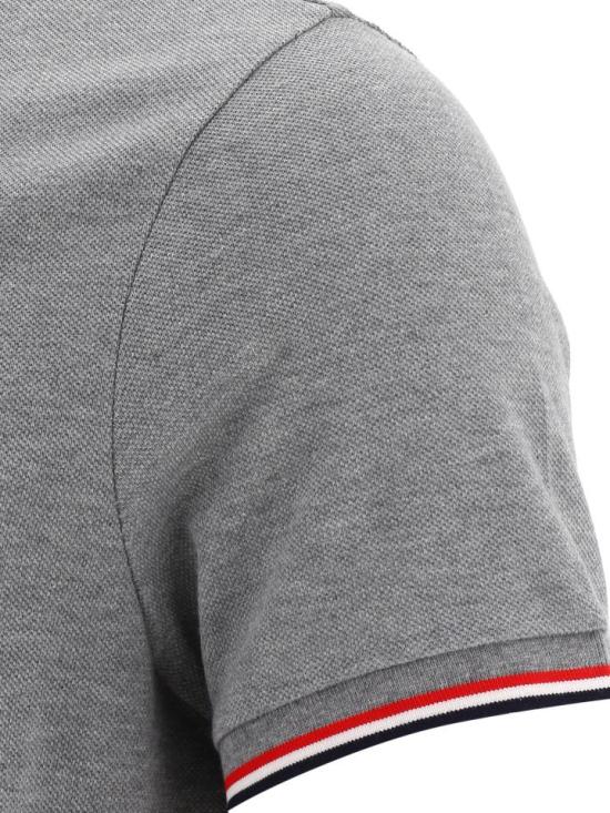  몽클레어 트리밍 코튼 피케 폴로 셔츠  8A7030084556984 GRAY DOM - MONCLER