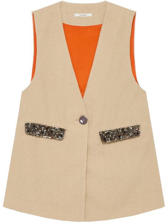 25SS 말리파르미 베스트 JE1121 10192 11019 COFFEE CREAM Beige