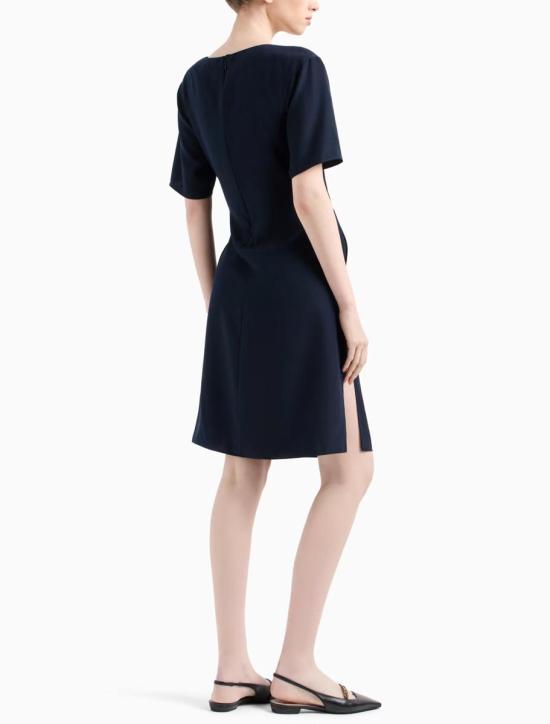 25SS 엠포리오 아르마니 미디 원피스 EW001538TE14039UB115 BLUE - EMPORIO ARMANI