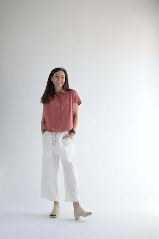  앨범 디 파밀리아 반팔 티셔츠 Album Di Famiglia 쇼트 민소매  코랄