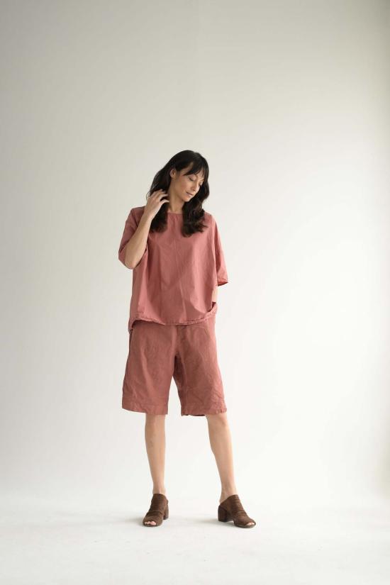  앨범 디 파밀리아 숏팬츠 앨범 Di Famiglia 버뮤다 반바지 산호 - ALBUM DI FAMIGLIA