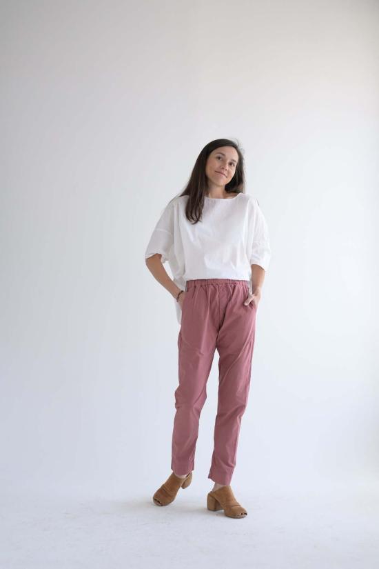  앨범 디 파밀리아 스트레이트 팬츠 앨범 Di Famiglia Slim Trouser Ts Coral