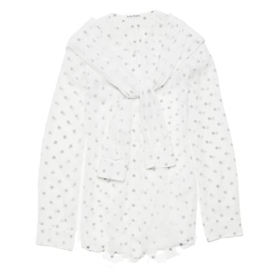 25SS 아크네 스튜디오 블라우스 AC0721 BK WH WHITE