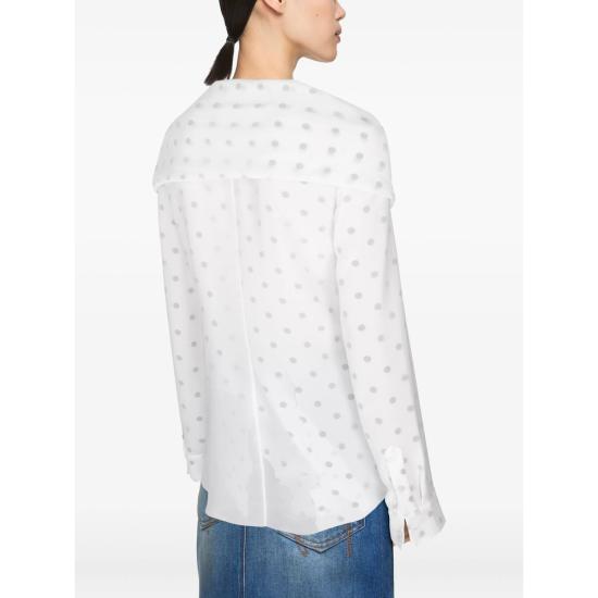 25SS 아크네 스튜디오 블라우스 AC0721 BK WH WHITE - ACNE STUDIOS