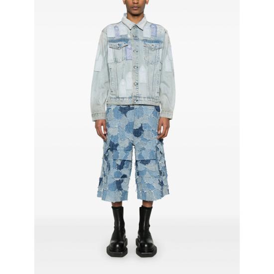 25SS 후 디싸이즈 워 데님 자켓 PATCHED ARCH D SKY BLUE - WHO DECIDES WAR