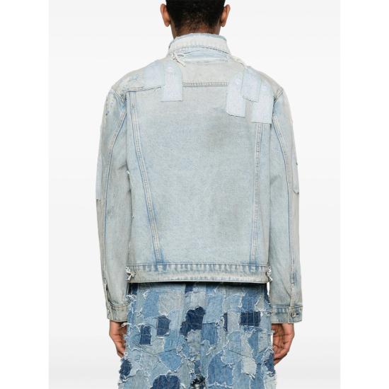 25SS 후 디싸이즈 워 데님 자켓 PATCHED ARCH D SKY BLUE - WHO DECIDES WAR