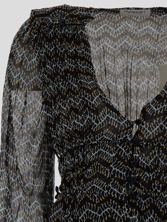 25SS 이자벨마랑에뚜왈 미디 원피스 RO0668FA C1J07E02FK Faded black - ISABEL MARANT ETOILE