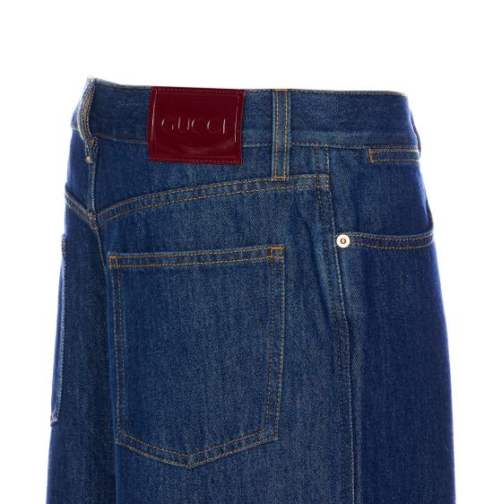 25SS 구찌 스트레이트 팬츠 812268 XDC5F4100 Blue - GUCCI