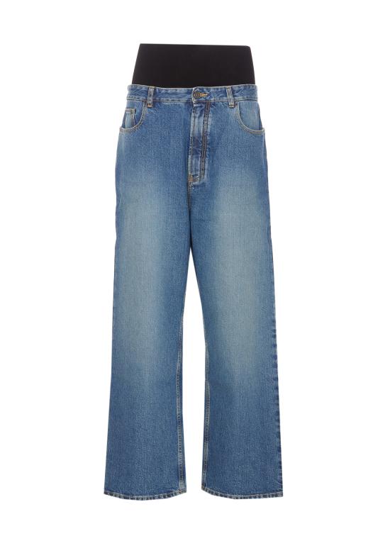 25SS 알라이아 데님 팬츠 AA9P0155T5364 525 Blue