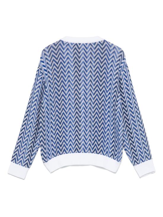 25SS [주니어] 미소니 가디건 MW9P10 X0003 620MC Blue - MISSONI