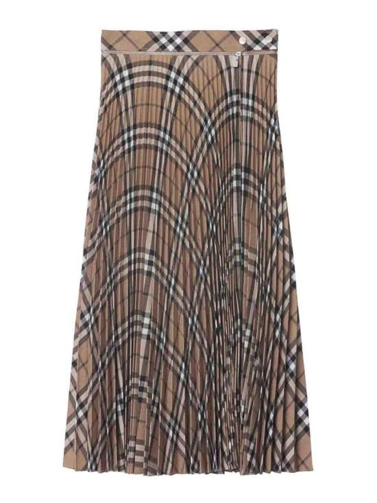 25FW 버버리 체크 플리츠 스커트 8093011 Beige