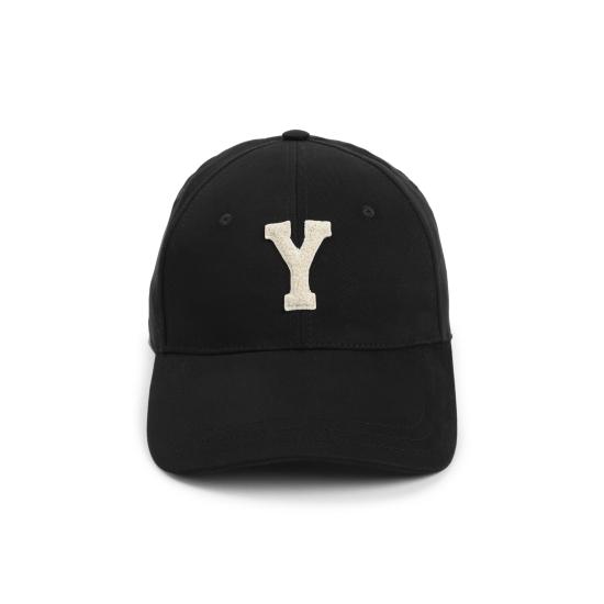 26FW 생로랑 Y 바시티 개버딘 캡 816871 3YR57 1078 BLACK IVORY DOM - SAINT LAURENT