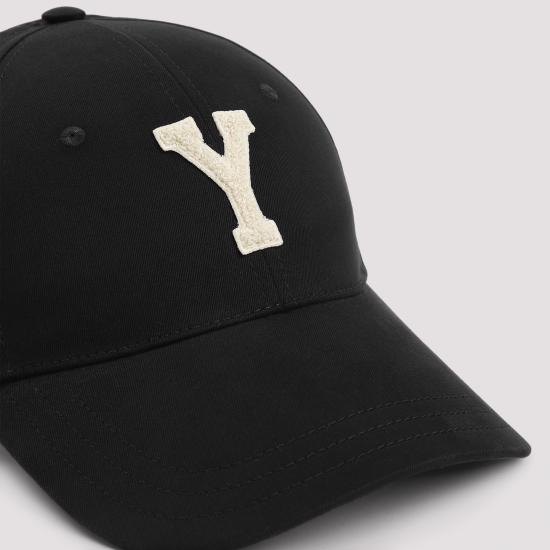 26FW 생로랑 Y 바시티 개버딘 캡 816871 3YR57 1078 BLACK IVORY DOM - SAINT LAURENT