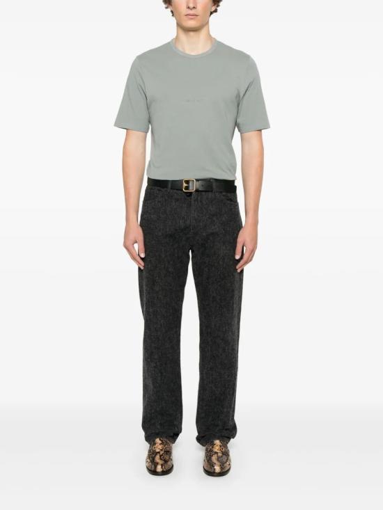 25SS 생로랑 반팔 티셔츠 818535 YBHD2 1467 GRIS VERT BLANCHI - SAINT LAURENT