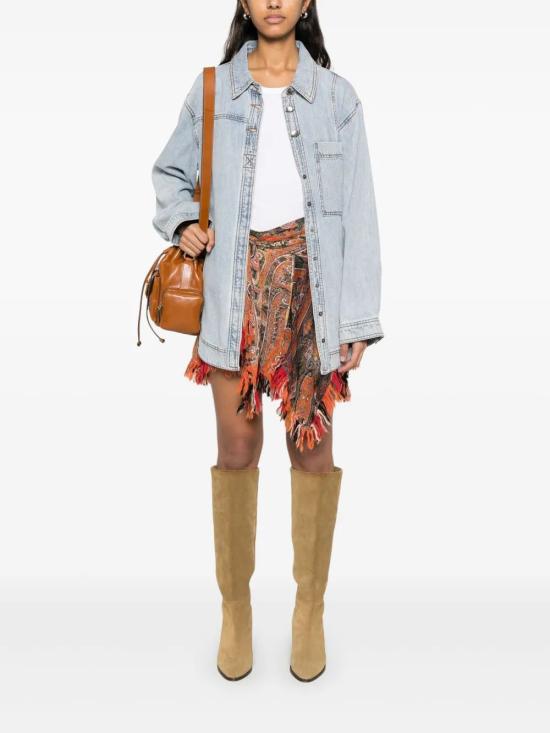 25SS 이자벨마랑 미디 스커트 JU0350FAC2J06I11OR ORANGE - ISABEL MARANT