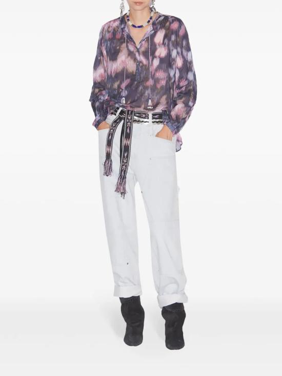 25SS 이자벨마랑에뚜왈 긴팔 티셔츠 HT0029FA B1J07EPELI PURPLE LILAC - ISABEL MARANT ETOILE